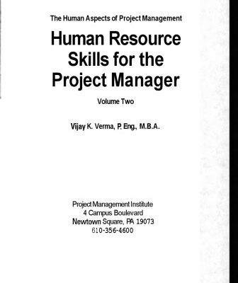 خرید و دانلود نسخه کامل کتاب Human Resource Skills for the Project Manager: The Human Aspects of Project Management,  Volume 2