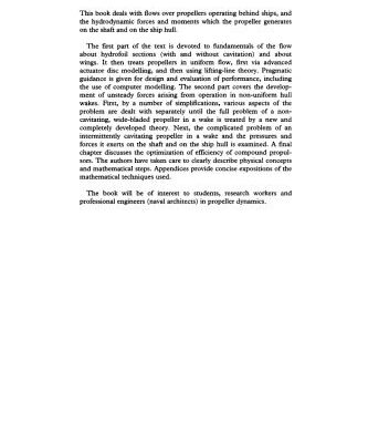 خرید و دانلود نسخه کامل کتاب Hydrodynamics of Ship Propellers (Cambridge Ocean Technology Series)