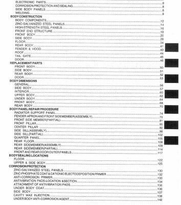خرید و دانلود نسخه کامل کتاب Hyundai Matrix Body Repair Manual