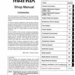 خرید و دانلود نسخه کامل کتاب Hyundai Matrix Shop Manual