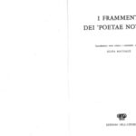 خرید و دانلود نسخه کامل کتاب I frammenti dei ’Poetae novelli’ : Introduzione, testo critico e commento