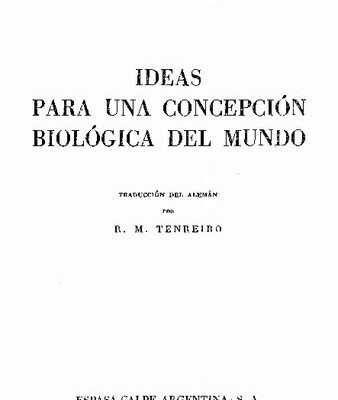 خرید و دانلود نسخه کامل کتاب Ideas para una concepción biológica del mundo