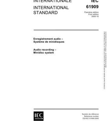 خرید و دانلود نسخه کامل کتاب IEC 61909-2000. Audio recording. Minidisc system. Звукозапись. Система на минидисках