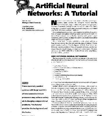 خرید و دانلود نسخه کامل کتاب Ieee Artificial Neural Networks A Tutorial