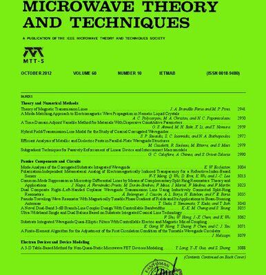 خرید و دانلود نسخه کامل کتاب IEEE MTT-V060-I10 (2012-10)