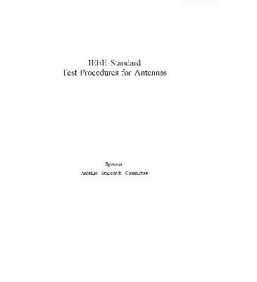 خرید و دانلود نسخه کامل کتاب IEEE Std.149-1979 Test Procedures for Antennas