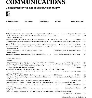خرید و دانلود نسخه کامل کتاب IEEE Transaction on Communications (November 2004)