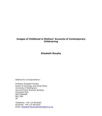 خرید و دانلود نسخه کامل کتاب Images of Childhood in Mothers’ Accounts of Contemporary Childrearing