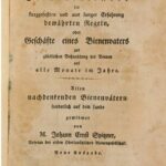 خرید و دانلود نسخه کامل کتاب Immerwährender Kalender in kurzgefaßten und aus langer Erfahrung bewährten Regeln, oder Geschäfte eines Bienenvaters zur glücklichen Behandlung der Bienen auf alle Monate im Jahre