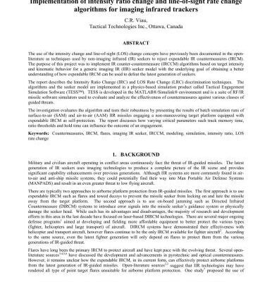 خرید و دانلود نسخه کامل کتاب Implementation of intensity ratio change and line-of-sight rate change algorithms for imaging infrared trackers