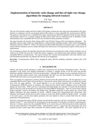 خرید و دانلود نسخه کامل کتاب Implementation of intensity ratio change and line-of-sight rate change algorithms for imaging infrared trackers_68efa52f1286d.jpeg خرید و دانلود نسخه کامل کتاب Implementation of intensity ratio change and line-of-sight rate change algorithms for imaging infrared trackers
