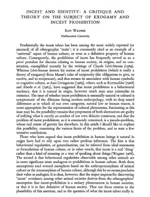 خرید و دانلود نسخه کامل کتاب Incest and the Identity: A Critique and Theory on the Subject of Exogamy and Incest Prohibition
