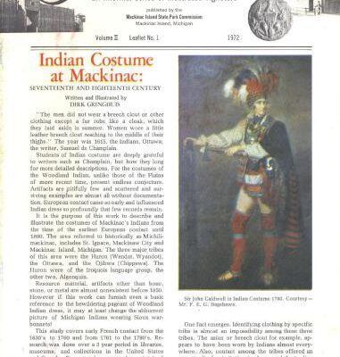 خرید و دانلود نسخه کامل کتاب Indian Costume at Mackinac: Seventeenth and Eighteenth Century