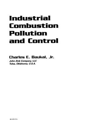 خرید و دانلود نسخه کامل کتاب Industrial Combustion Pollution and Control