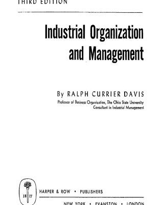 خرید و دانلود نسخه کامل کتاب Industrial Organization and Management