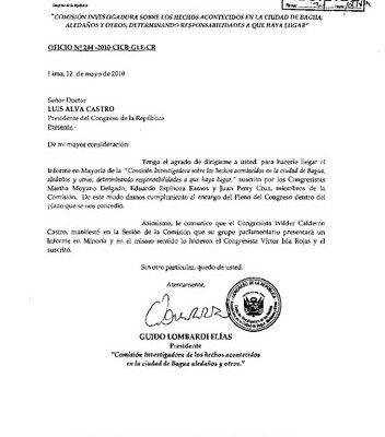 خرید و دانلود نسخه کامل کتاب Informe de la Comisión Investigadora sobre los Hechos Acontecidos en la Ciudad de Bagua, Aledaños y Otros, Determinando Responsabilidades a que Haya Lugar