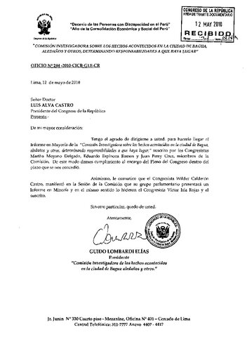 خرید و دانلود نسخه کامل کتاب Informe de la Comisión Investigadora sobre los Hechos Acontecidos en la Ciudad de Bagua, Aledaños y Otros, Determinando Responsabilidades a que Haya Lugar_68ee8753dafeb.jpeg خرید و دانلود نسخه کامل کتاب Informe de la Comisión Investigadora sobre los Hechos Acontecidos en la Ciudad de Bagua, Aledaños y Otros, Determinando Responsabilidades a que Haya Lugar