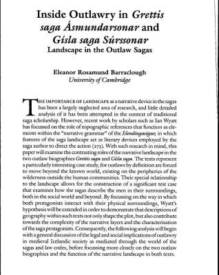 خرید و دانلود نسخه کامل کتاب Inside Outlawry in Grettis saga Ásmundarsonar and Gísla saga Súrssonar. Landscape in the Outlaw Sagas