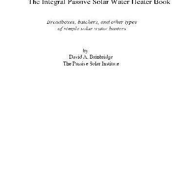 خرید و دانلود نسخه کامل کتاب Integral Passive Solar Water Heater Book