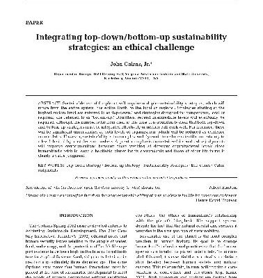 خرید و دانلود نسخه کامل کتاب Integrating top-down bottom-up sustainability strategies