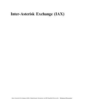 خرید و دانلود نسخه کامل کتاب Inter-Asterisk Exchange (IAX): Deployment Scenarios in SIP-Enabled Networks