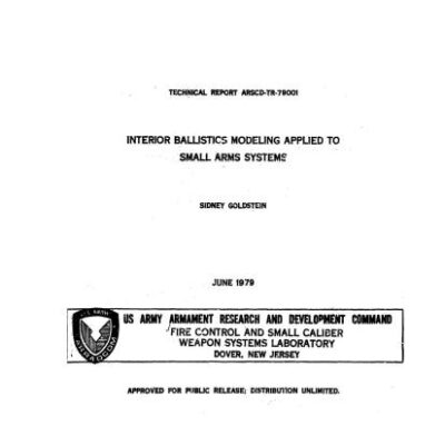 خرید و دانلود نسخه کامل کتاب Interior ballistics modeling applied to small arms systems