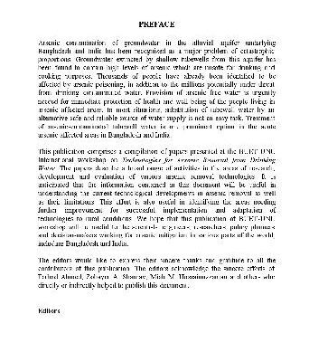 خرید و دانلود نسخه کامل کتاب International Workshop on Technologies for Arsenic Removal from Drinking Water