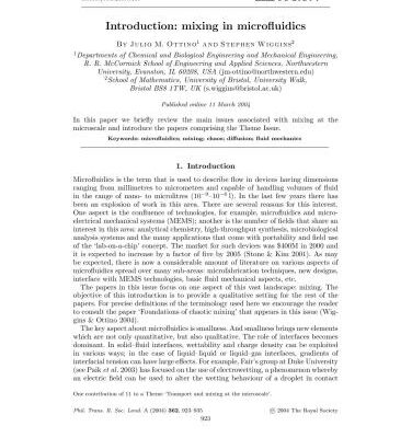 خرید و دانلود نسخه کامل کتاب Introduction: mixing in microfluidics