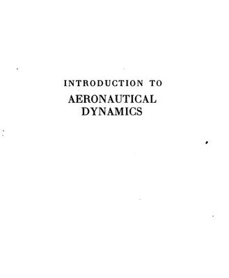 خرید و دانلود نسخه کامل کتاب Introduction to aeronautical dynamics.
