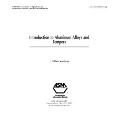 خرید و دانلود نسخه کامل کتاب Introduction to Aluminum Alloys and Tempers