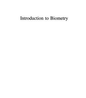 خرید و دانلود نسخه کامل کتاب Introduction to Biometry