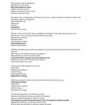 خرید و دانلود نسخه کامل کتاب Introduction to Biotechnology: International Edition, 2 E, Question Bank