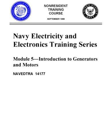 خرید و دانلود نسخه کامل کتاب Introduction to Generators and Motors – NAVEDTRA 14177