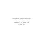 خرید و دانلود نسخه کامل کتاب Introduction to Sound Recording