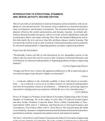 خرید و دانلود نسخه کامل کتاب Introduction to Structural Dynamics and Aeroelasticity