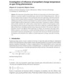 خرید و دانلود نسخه کامل کتاب Investigation of influence of propellant charge temperature on gun firing phenomenon