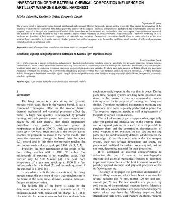 خرید و دانلود نسخه کامل کتاب Investigation of the material chemical composition influence on artillery weapons barrel hardness