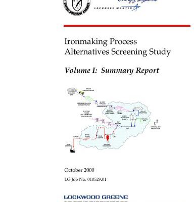 خرید و دانلود نسخه کامل کتاب Ironmaking Process Alternatives Screening Study. Volume I: Summary Report