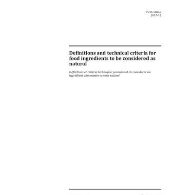 خرید و دانلود نسخه کامل کتاب [ISO/TS 19657:2017] Definitions and technical criteria for food ingredients to be considered as natural