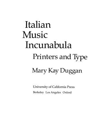 خرید و دانلود نسخه کامل کتاب Italian Music Incunabula: Printers and Type