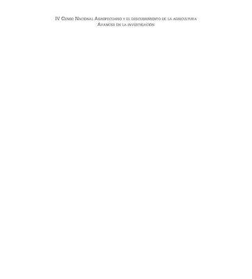 خرید و دانلود نسخه کامل کتاب IV Censo Nacional Agropecuario y el descubrimiento de la agricultura. Avances en la investigación