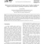 خرید و دانلود نسخه کامل کتاب Jae-Seob Kwak Mathematical model determination for improvement of surface roughness in magnetic-assisted abrasive polishing of nonferrous AISI316 material