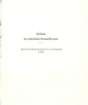 خرید و دانلود نسخه کامل کتاب Jahrbuch des elektrischen Fernmeldewesens 1975