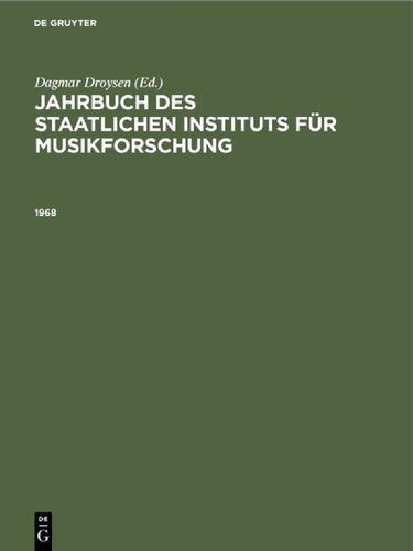 خرید و دانلود نسخه کامل کتاب Jahrbuch des Staatlichen Instituts Für Musikforschung, 1968_68df532119c44.jpeg خرید و دانلود نسخه کامل کتاب Jahrbuch des Staatlichen Instituts Für Musikforschung, 1968