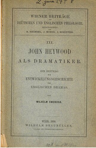 خرید و دانلود نسخه کامل کتاب John Heywood als Dramatiker ; ein Beitrag zur Entwicklungsgeschichte des englischen Dramas_68eb5b8a6800a.jpeg خرید و دانلود نسخه کامل کتاب John Heywood als Dramatiker ; ein Beitrag zur Entwicklungsgeschichte des englischen Dramas