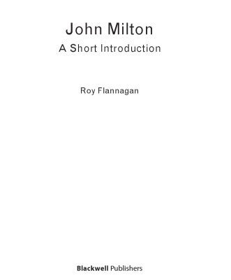 خرید و دانلود نسخه کامل کتاب John Milton: A Short Introduction (Blackwell Introductions to Literature)
