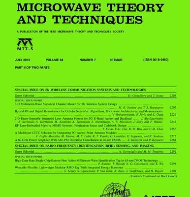 خرید و دانلود نسخه کامل کتاب [Journal] IEEE Transactions on Microwave Theory and Techniques. Vol. 64. No 7B