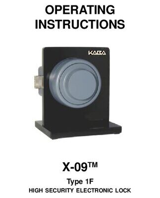 خرید و دانلود نسخه کامل کتاب Kaba Mas X-09 Type 1F High Security Electronic Lock Operating Instructions