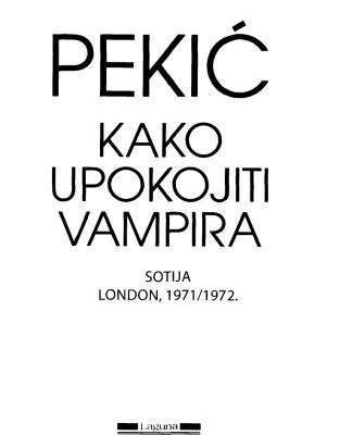خرید و دانلود نسخه کامل کتاب Kako upokojiti vampira