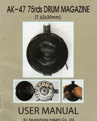 خرید و دانلود نسخه کامل کتاب KCI AK-47 75rd Drum Magazine Manual – 7.62x39mm